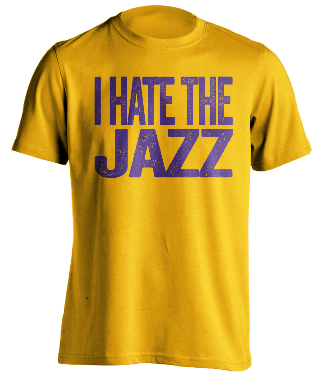 I Hate the Rockets gold statement shirt for Utah Jazz Fans haters tee by Beef Shirts