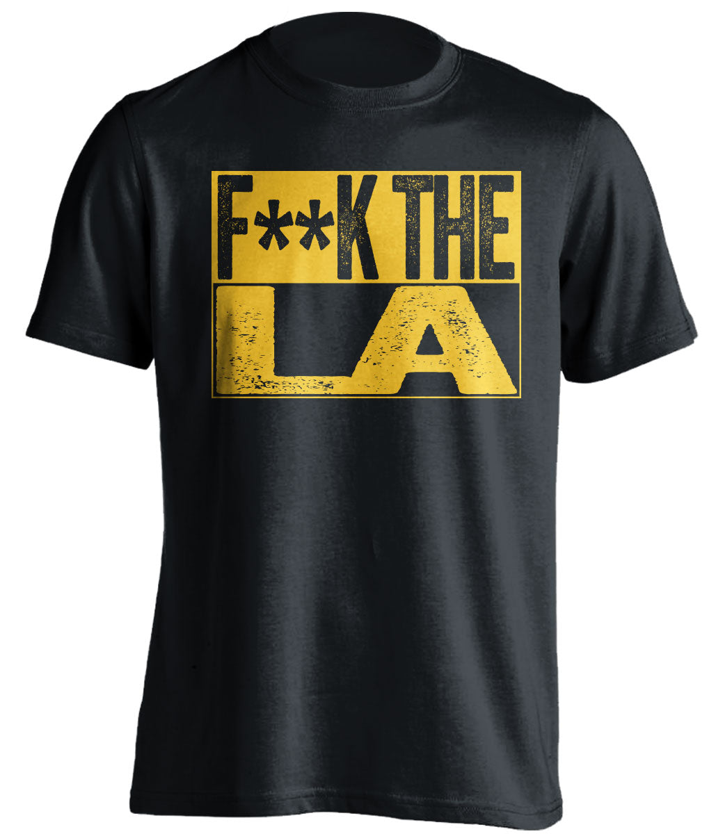 Fuck LA Censored Black Box Logo Shirt for Utah Jazz Fans by Beef Shirts