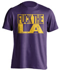 Fuck LA Uncensored Purple Box Logo Shirt for Utah Jazz Fans by Beef Shirts