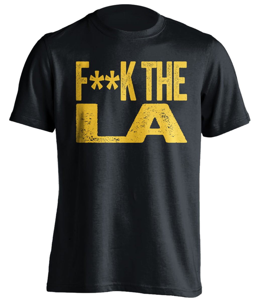 Fuck LA Statement Tee Censored Black Shirt for Utah Jazz Fans by Beef Shirts
