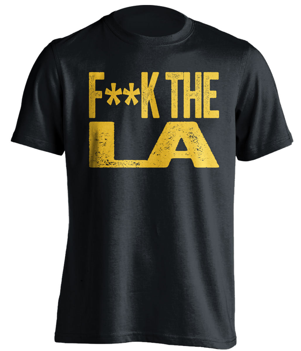 Fuck LA Statement Tee Censored Black Shirt for Utah Jazz Fans by Beef Shirts