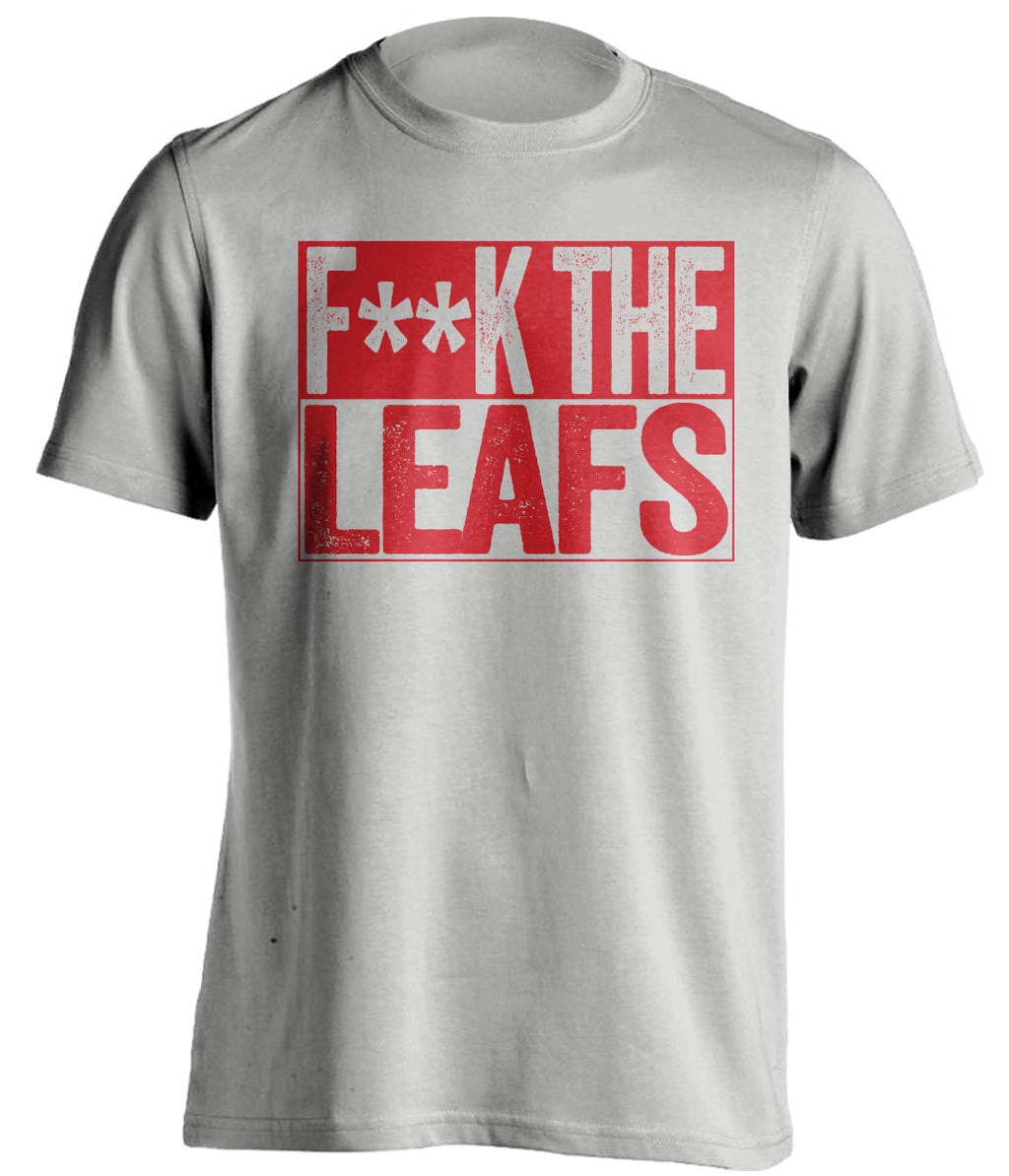 Fuck the Leafs Censored Grey Box Logo Shirt for Ottawa Senators Fans by Beef Shirts