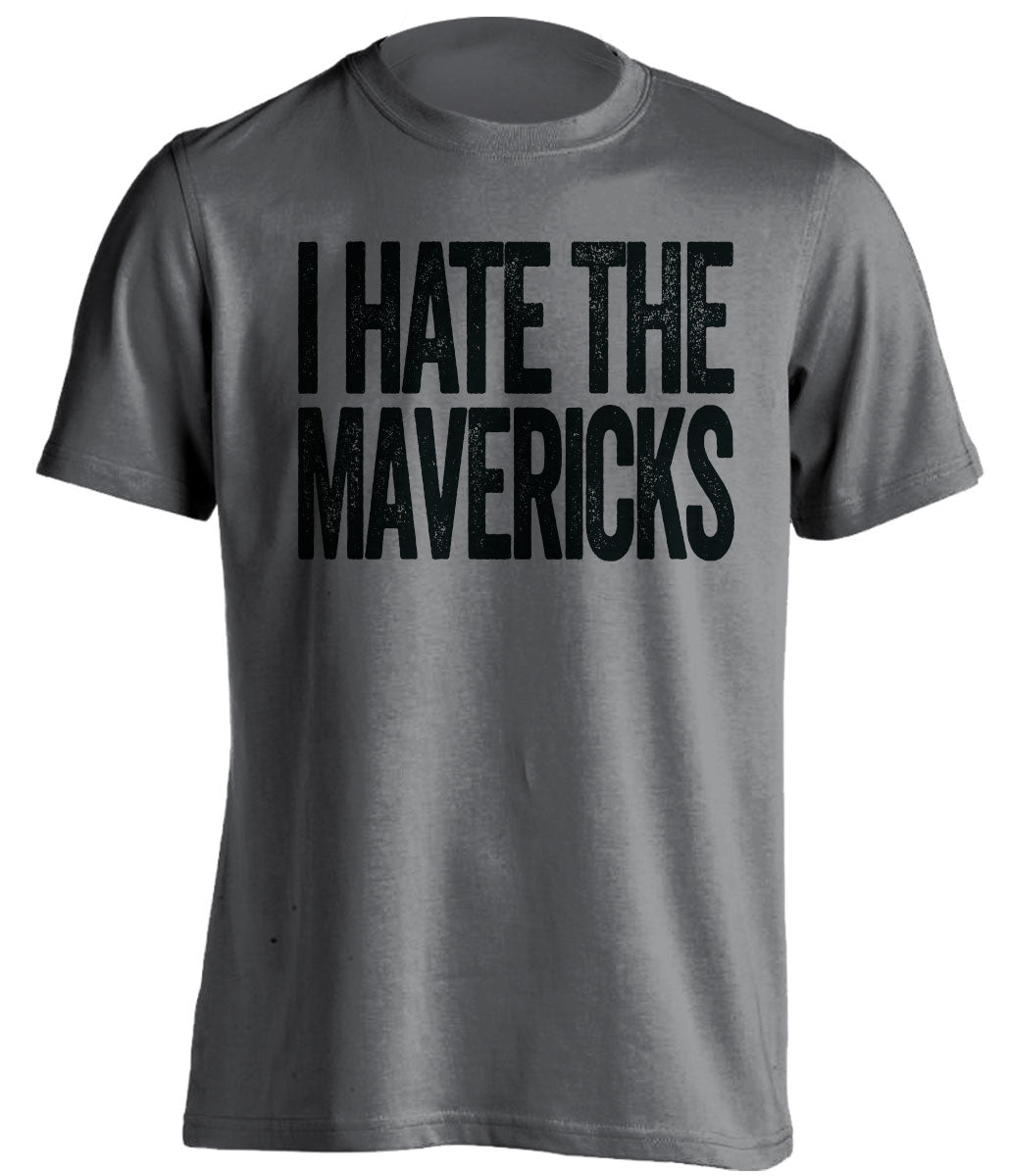 I Hate the Mavericks dark grey statement shirt for San Antonio Spurs fans gameday haters tee by Beef Shirts