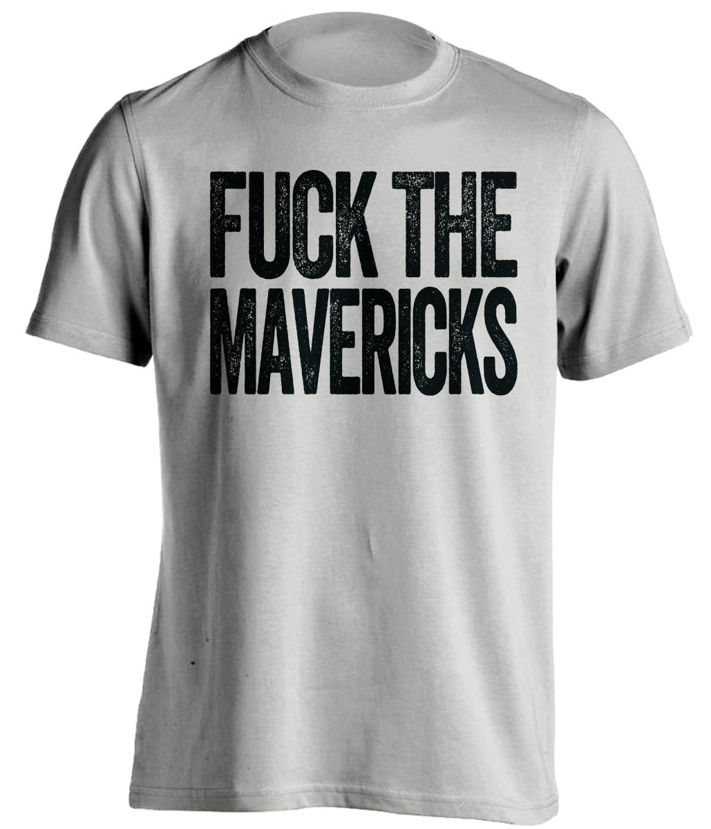 Fuck the Mavericks Uncensored Light Grey Statement Tee for San Antonio Spurs Fans by Beef Shirts