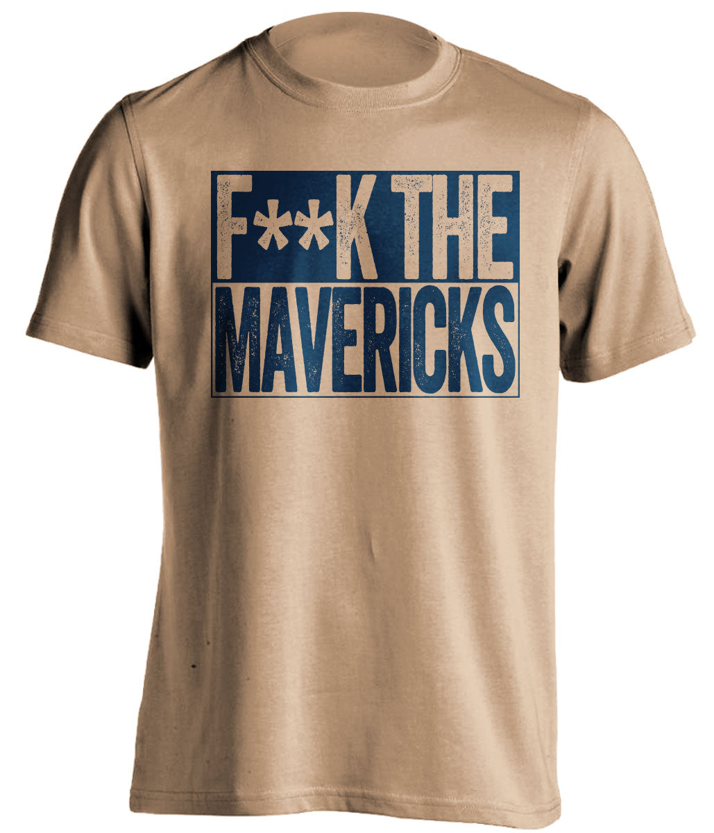 Fuck the Mavericks Censored Old Gold Box Logo Shirt for New Orleans Pelicans Fans by Beef Shirts