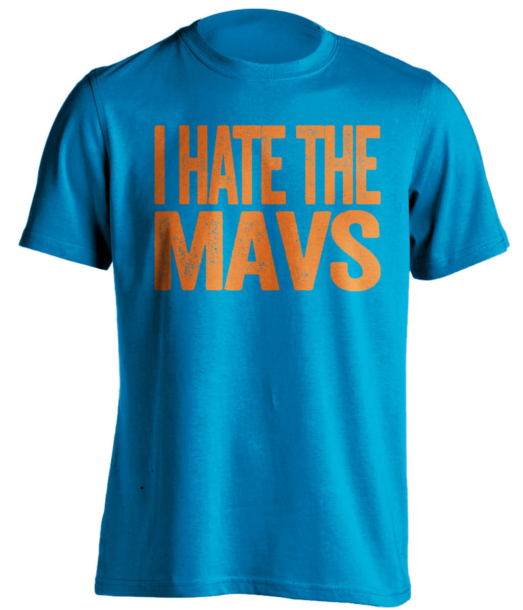I Hate the Mavs blue statement shirt for Oklahoma City Thunder fans gameday haters tee by Beef Shirts