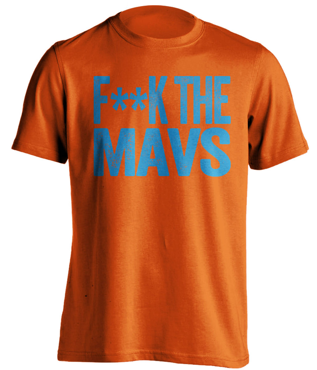 Fuck the Mavs Censored Orange Statement Tee for Oklahoma City Thunder Fans by Beef Shirts
