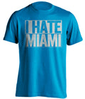 Miami Heat haters blue shirt box logo tee for Orlando Magic Fans by Beef Shirts