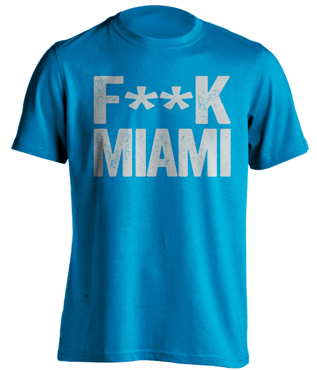 Fuck Miami Heat Censored Blue Statement Tee for Orlando Magic Fans by Beef Shirts