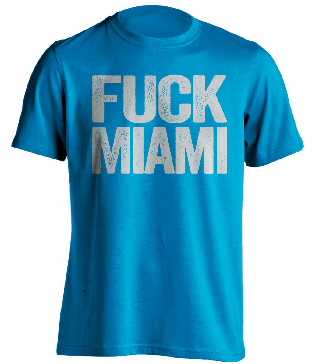 Fuck Miami Heat Uncensored Blue Statement Tee for Orlando Magic Fans by Beef Shirts