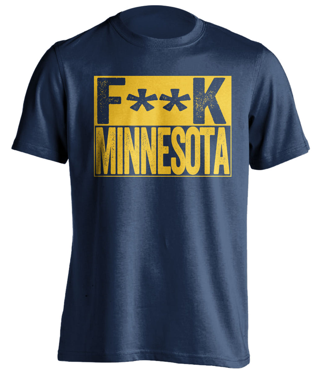 Fuck Minnesota Censored Navy Shirt for Michigan Wolverines Fans by Beef Shirts
