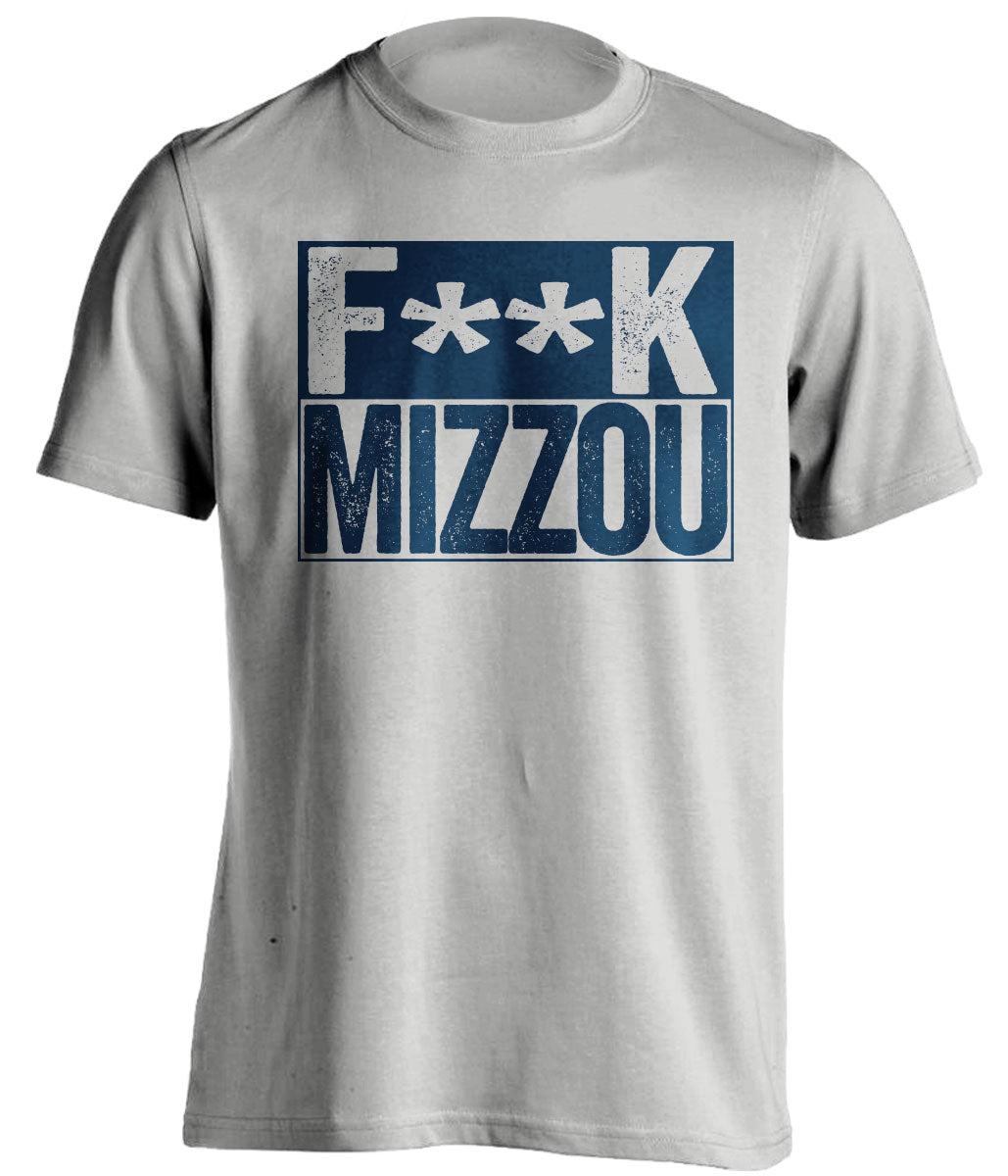 Fuck Mizzou Censored Grey Shirt for Illinois Fighting Illini Fans by Beef Shirts