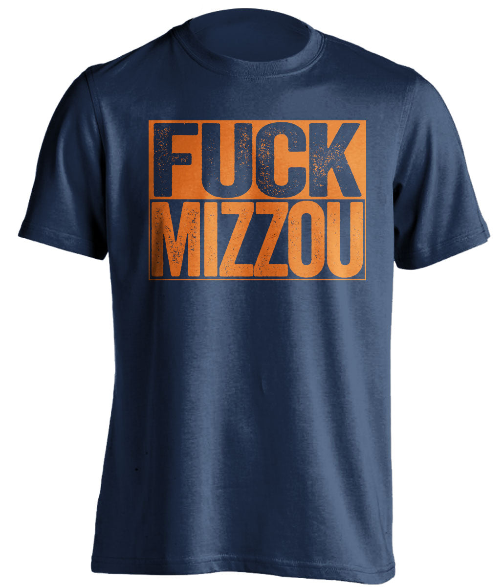 Fuck Mizzou Uncensored Navy Shirt for Illinois Fighting Illini Fans by Beef Shirts