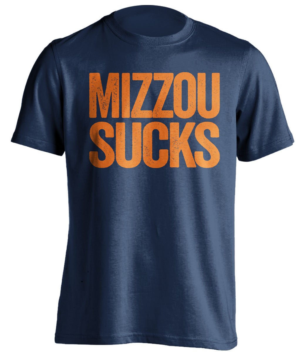 Mizzou Sucks Statement Tee – Navy Illinois Fighting Illini Fan Shirt | Beef Shirts