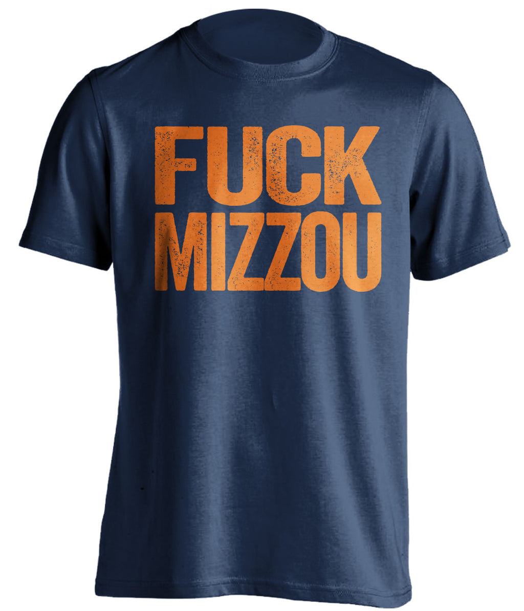 Fuck Mizzou Statement tee Uncensored Navy Shirt for Illinois Fighting Illini Fans by Beef Shirts
