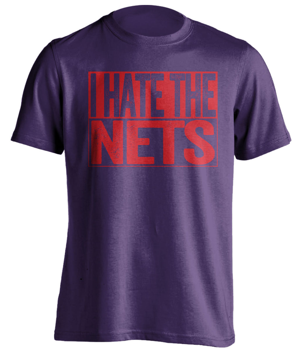 I Hate the Nets purple shirt for Toronto Raptors Fans game night haters tee by Beef Shirts