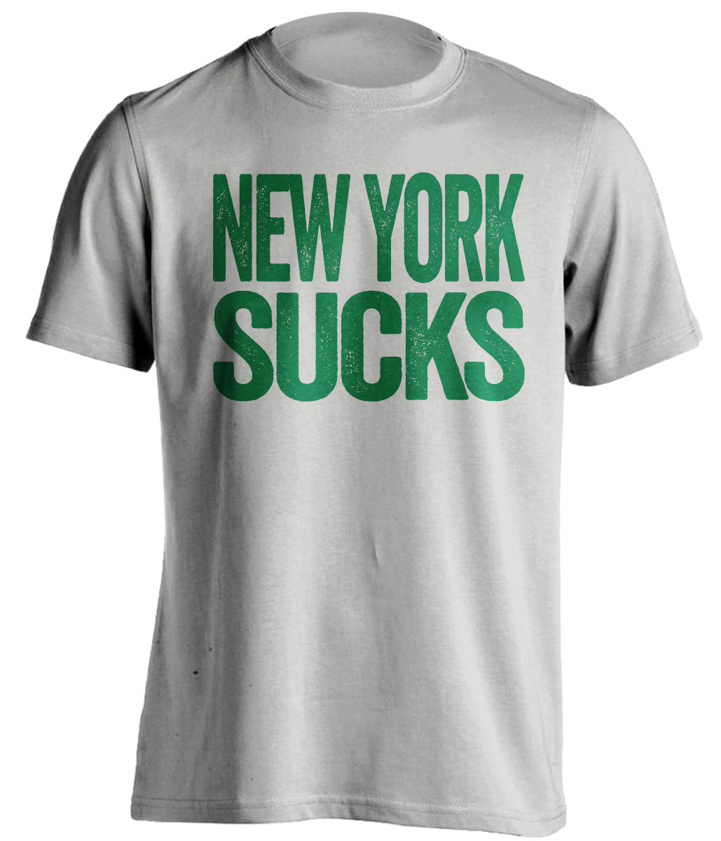 New York Sucks Grey Statement Tee for Philadelphia Eagles Fans by Beef Shirts