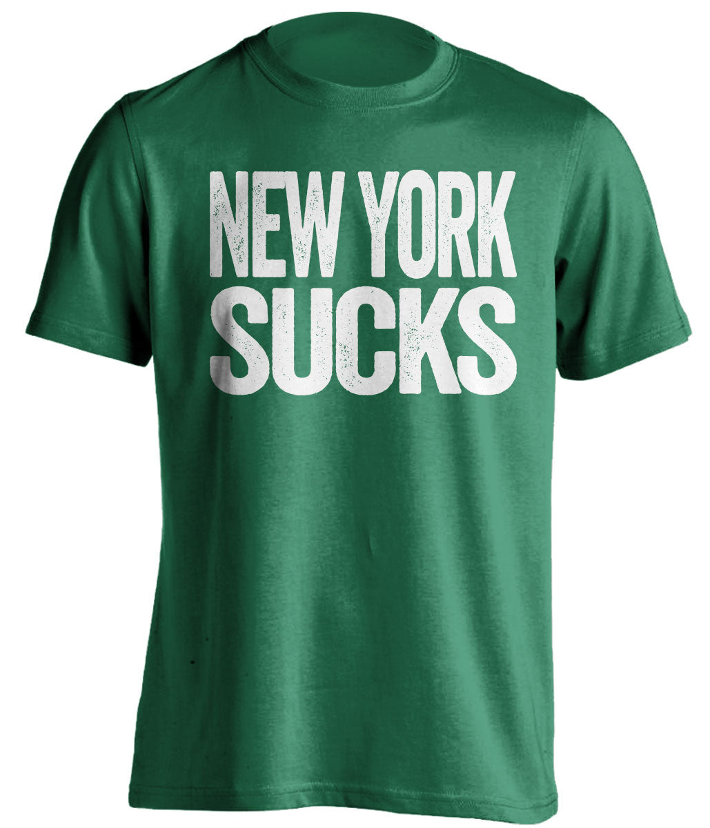 New York Sucks Green Statement Tee for Philadelphia Eagles Fans by Beef Shirts