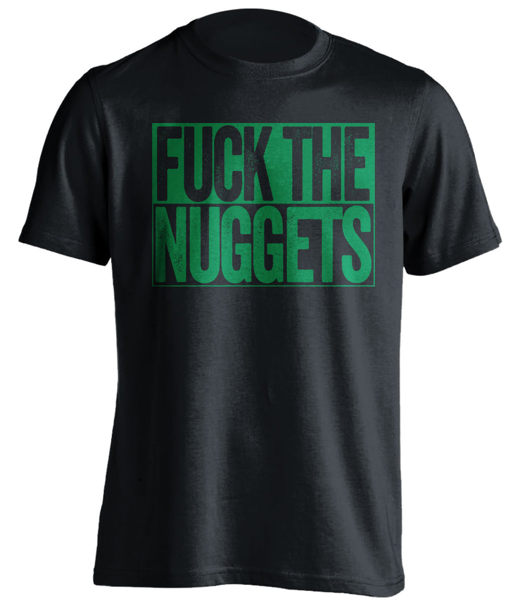Fuck the Nuggets Uncensored Black Box Logo Shirt for Minnesota Timberwolves Fans by Beef Shirts