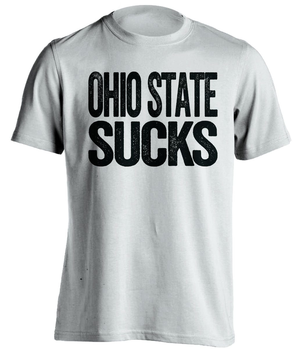 Ohio State Sucks Statement Tee – White Purdue Boilermakers Fan Shirt | Beef Shirts