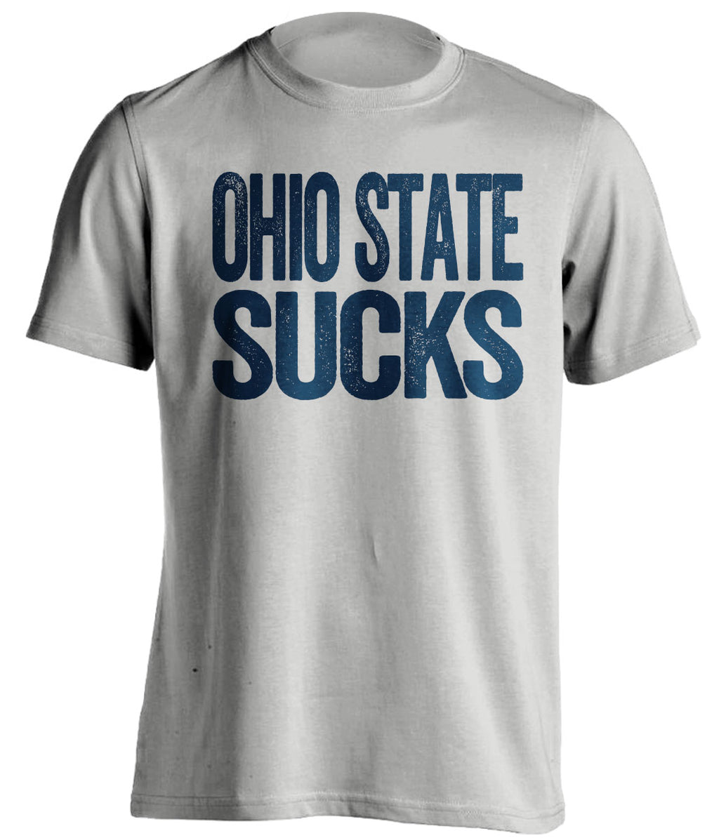 Ohio State Sucks Statement Tee – Grey Illinois Fighting Illini Fan Shirt | Beef Shirts