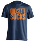 Ohio State Sucks Statement Tee – Navy Illinois Fighting Illini Fan Shirt | Beef Shirts