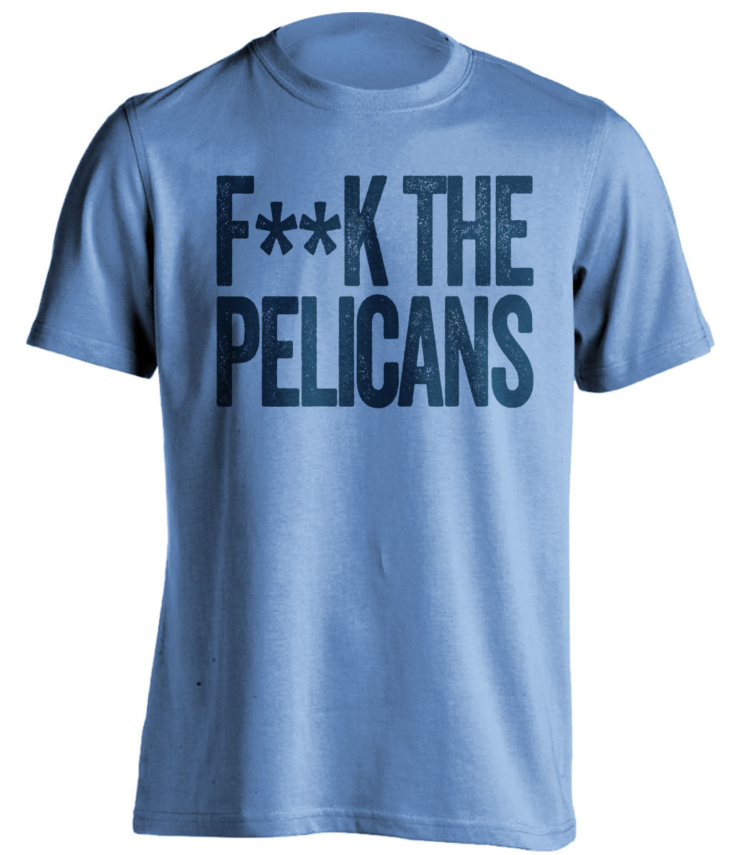 Fuck the Pelicans Censored Blue Statement Tee for Memphis Grizzlies Fans Shirt by Beef Shirts