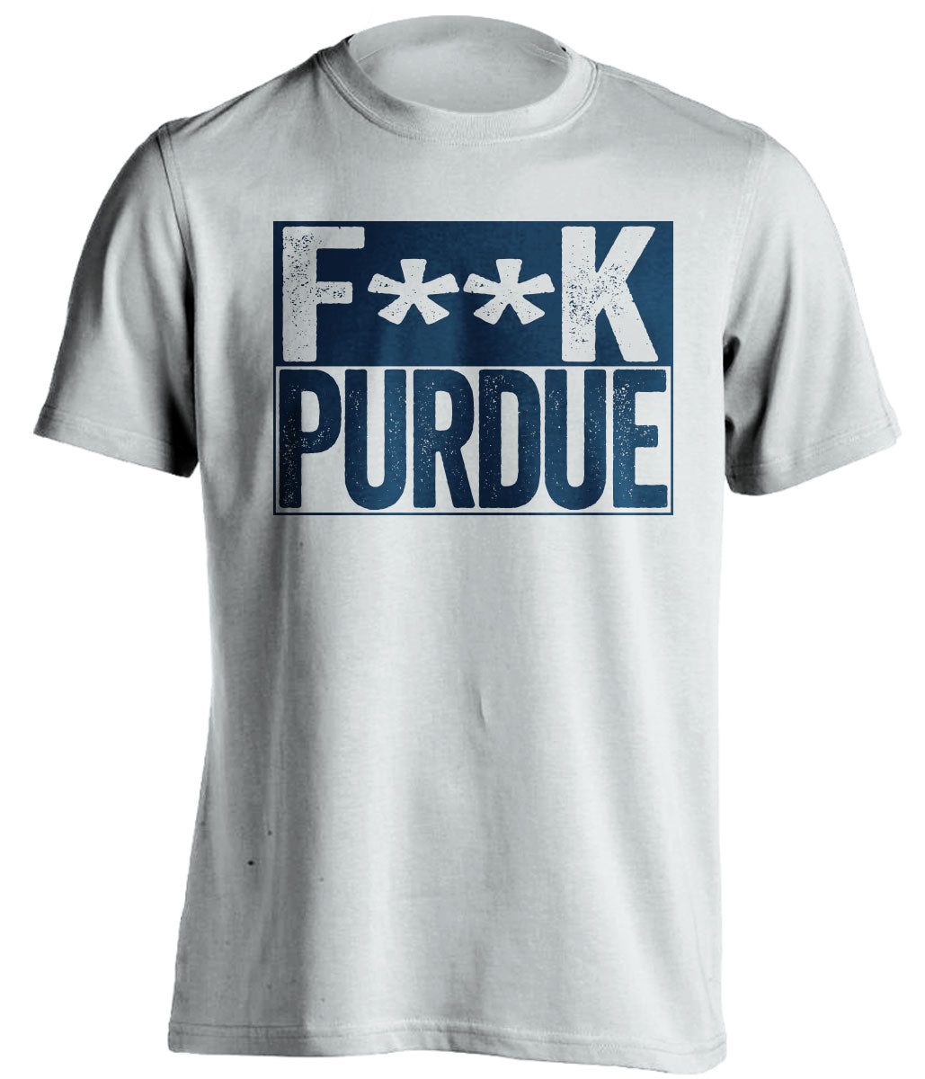 Fuck Purdue Censored White Shirt for Illinois Fighting Illini Fans by Beef Shirts