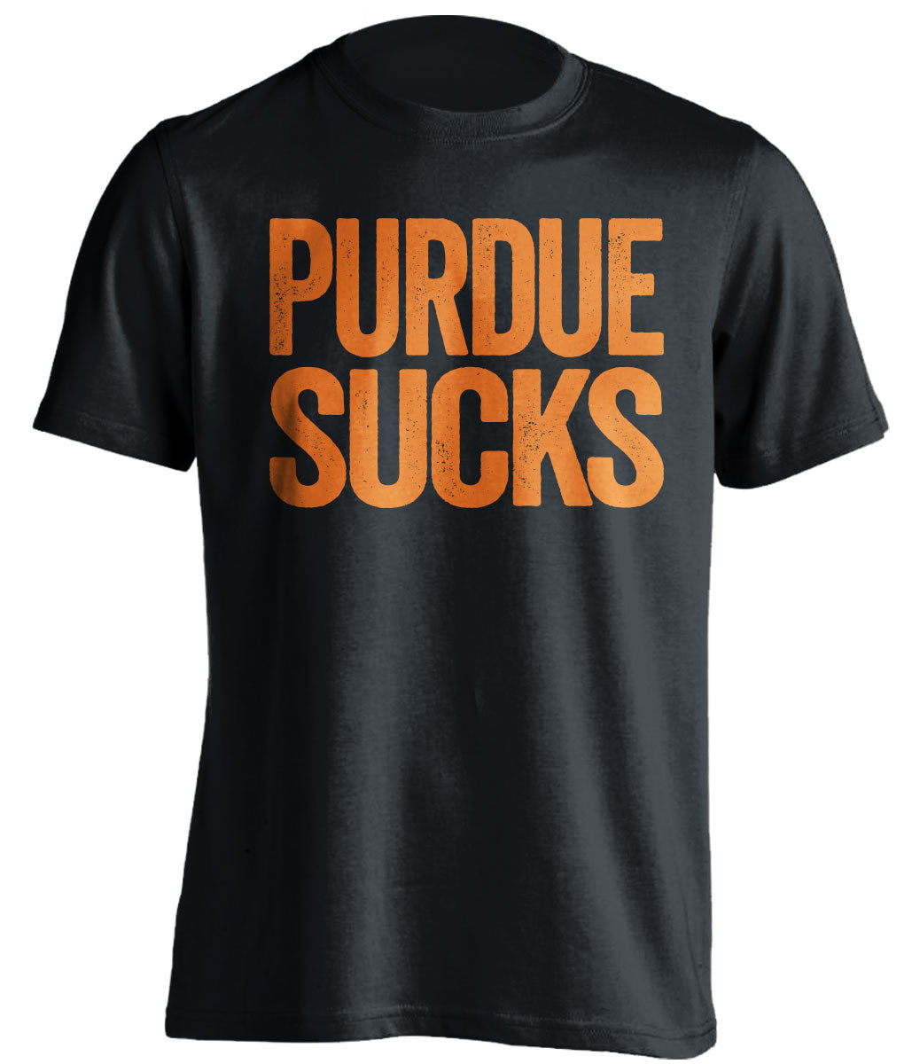 Purdue Sucks Statement Tee – Black Illinois Fighting Illini Fan Shirt | Beef Shirts