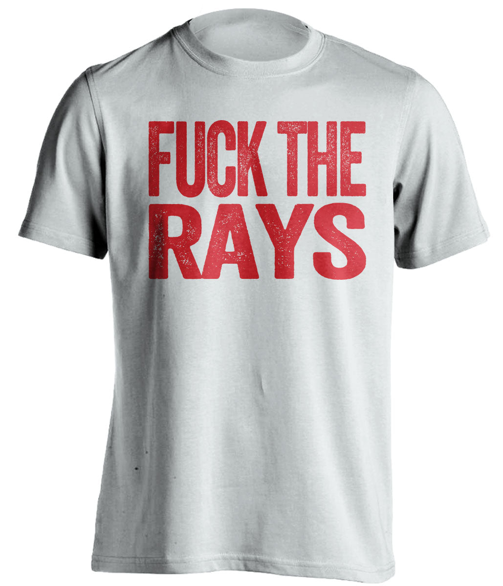Fuck the Rays Uncensored White Statement Tee for Boston Red Sox Fans Haters Shirt by Beef Shirts