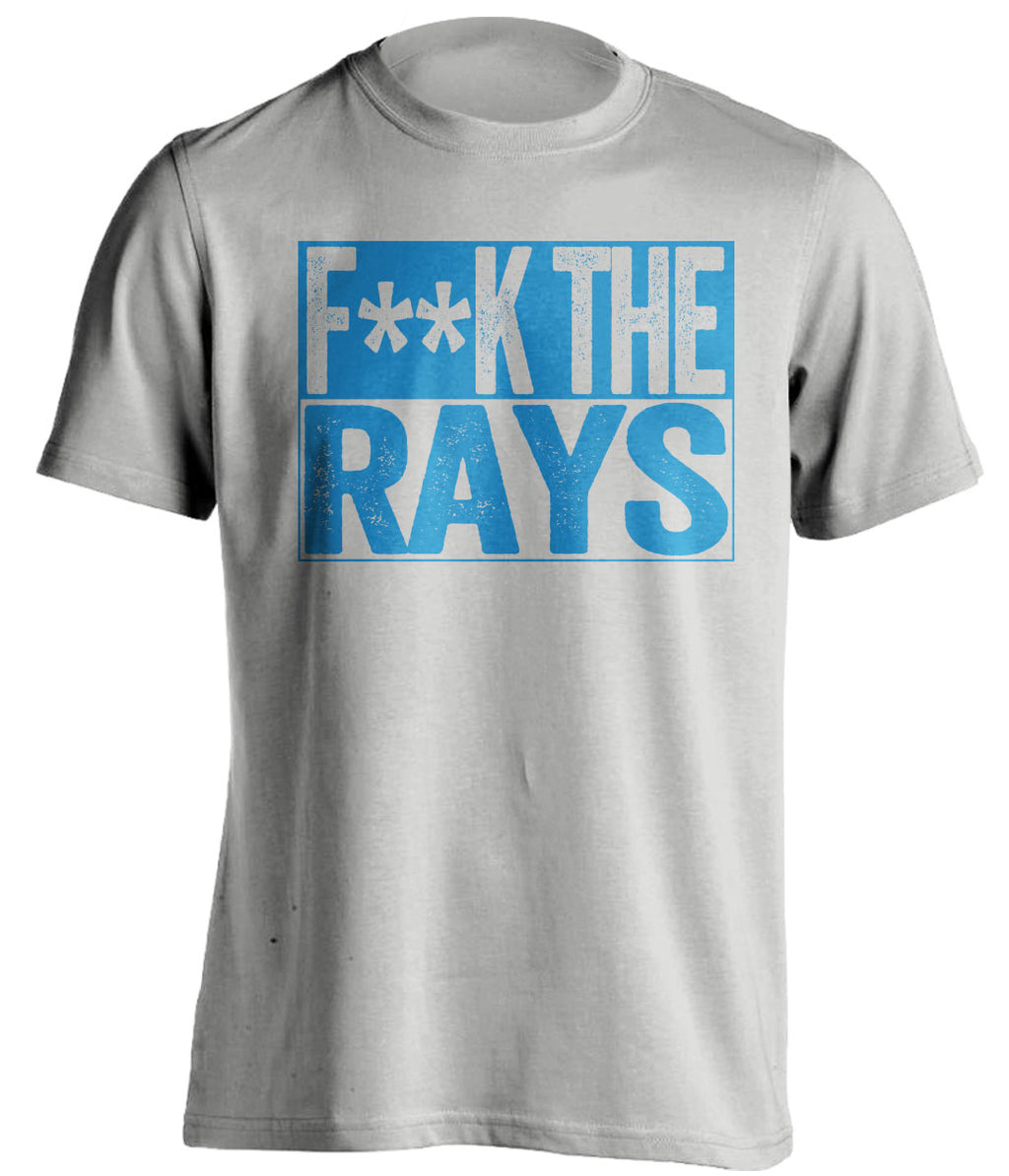 Fuck the Rays Censored Grey Box Logo Shirt for Miami Marlins Fans by Beef Shirts