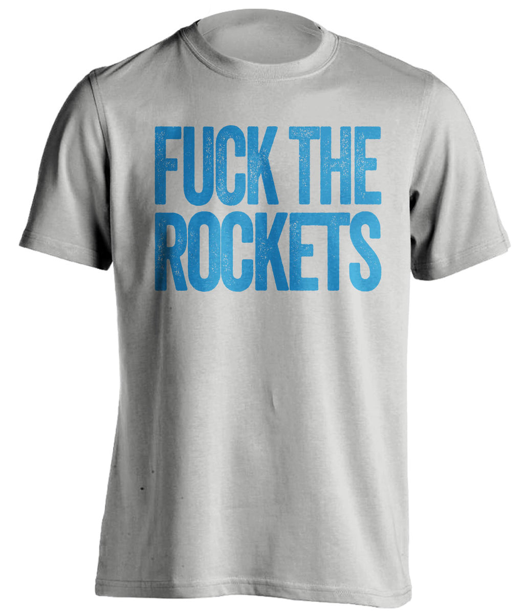 Fuck the Rockets Uncensored Grey Statement Tee for Oklahoma City Thunder Fans by Beef Shirts