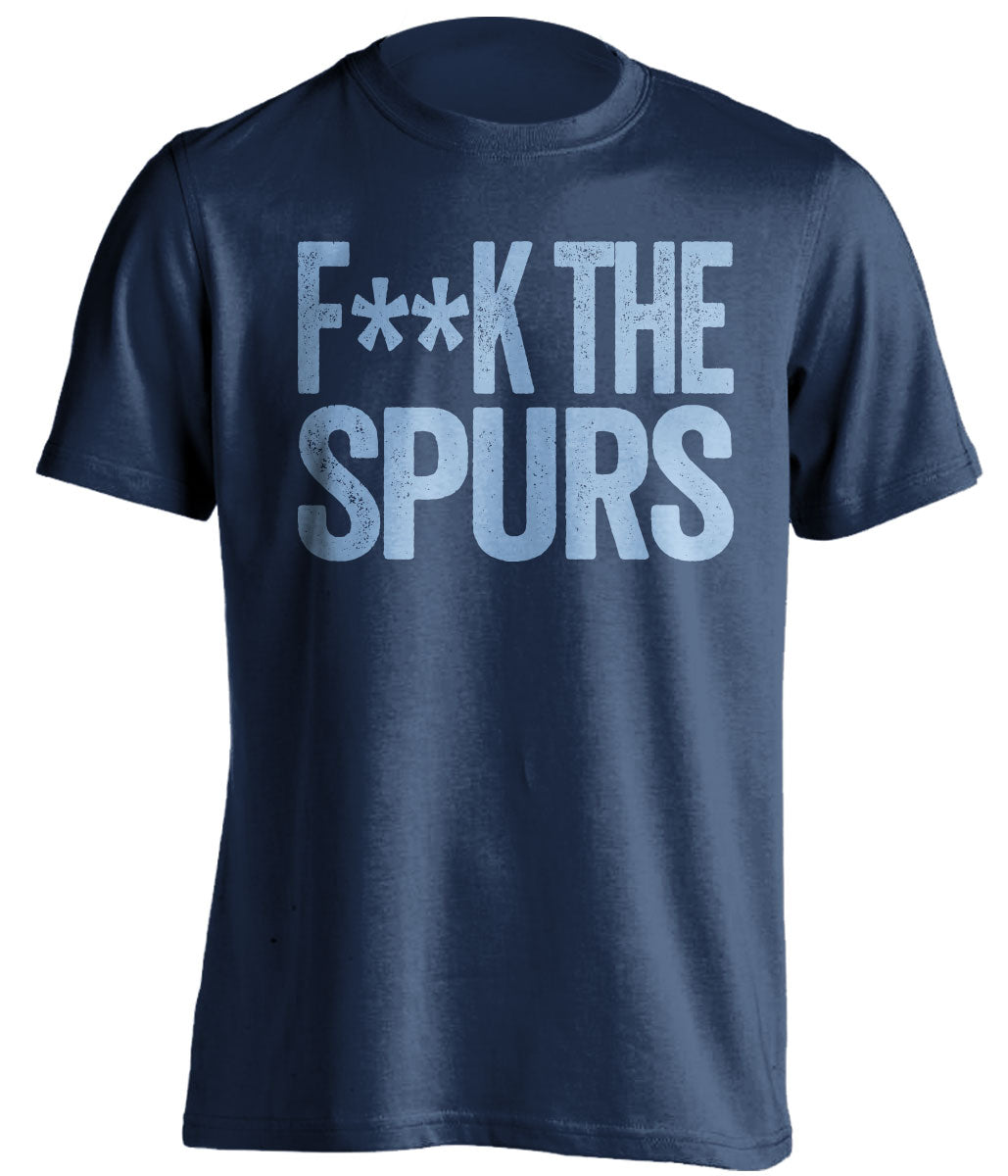 Fuck the Spurs Censored Navy Statement Tee for Memphis Grizzlies Fans Shirt by Beef Shirts