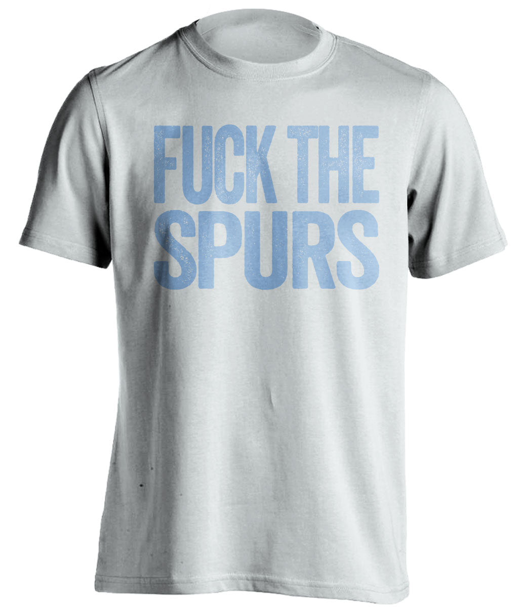 Fuck the Spurs Uncensored White Statement Tee for Memphis Grizzlies Fans Shirt by Beef Shirts