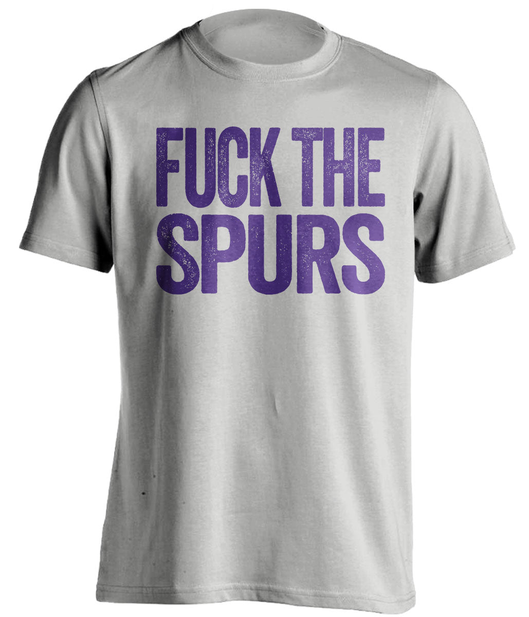 Fuck the Spurs Uncensored Grey Statement Tee for Phoenix Suns Fans by Beef Shirts