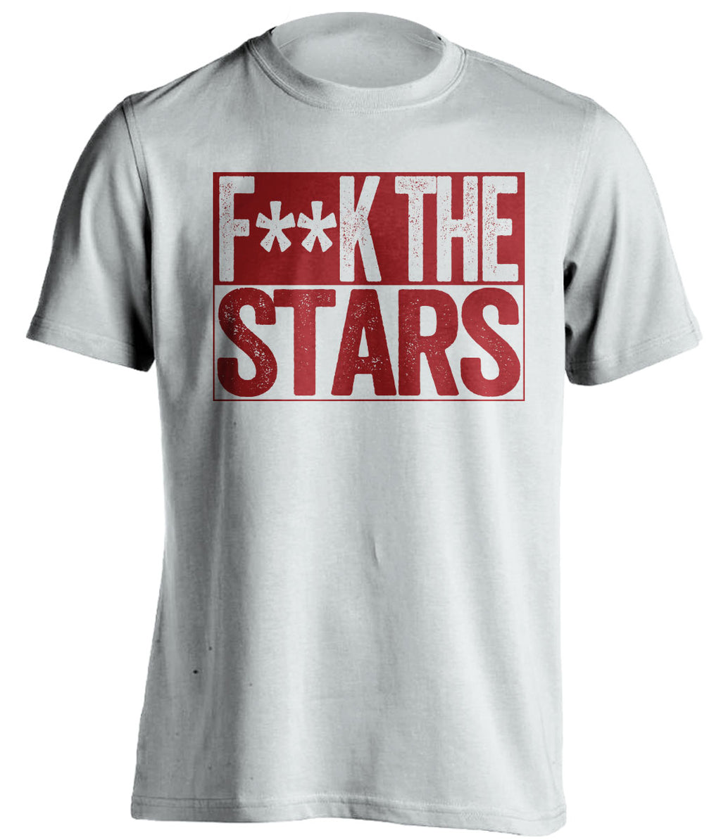 Fuck the Stars censored Haters white  Tee for a Colorado Avalanche Fan Shirt by Beef Shirts