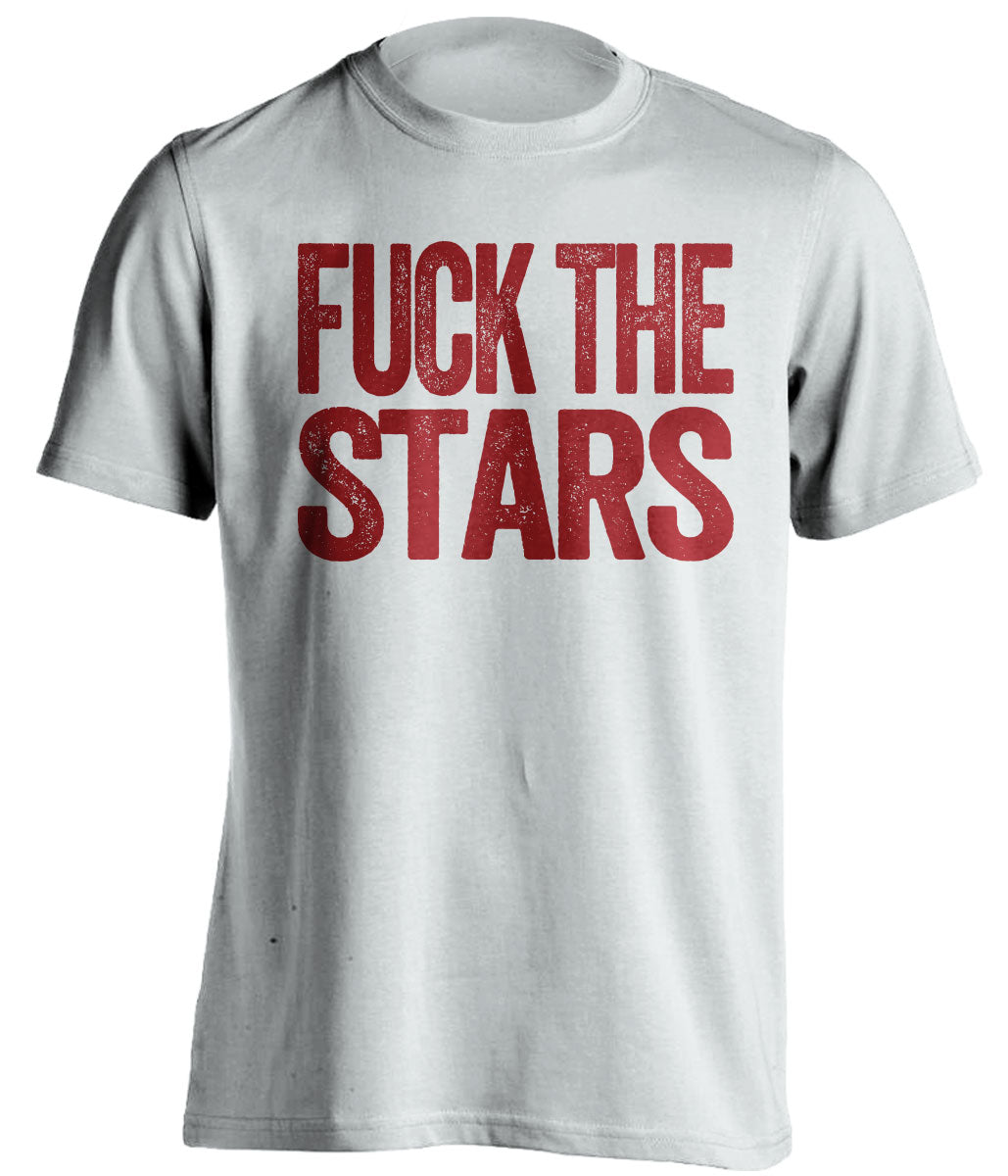 Fuck the Stars Uncensored white Statement Tee for Colorado Avalanche Fans by Beef Shirts