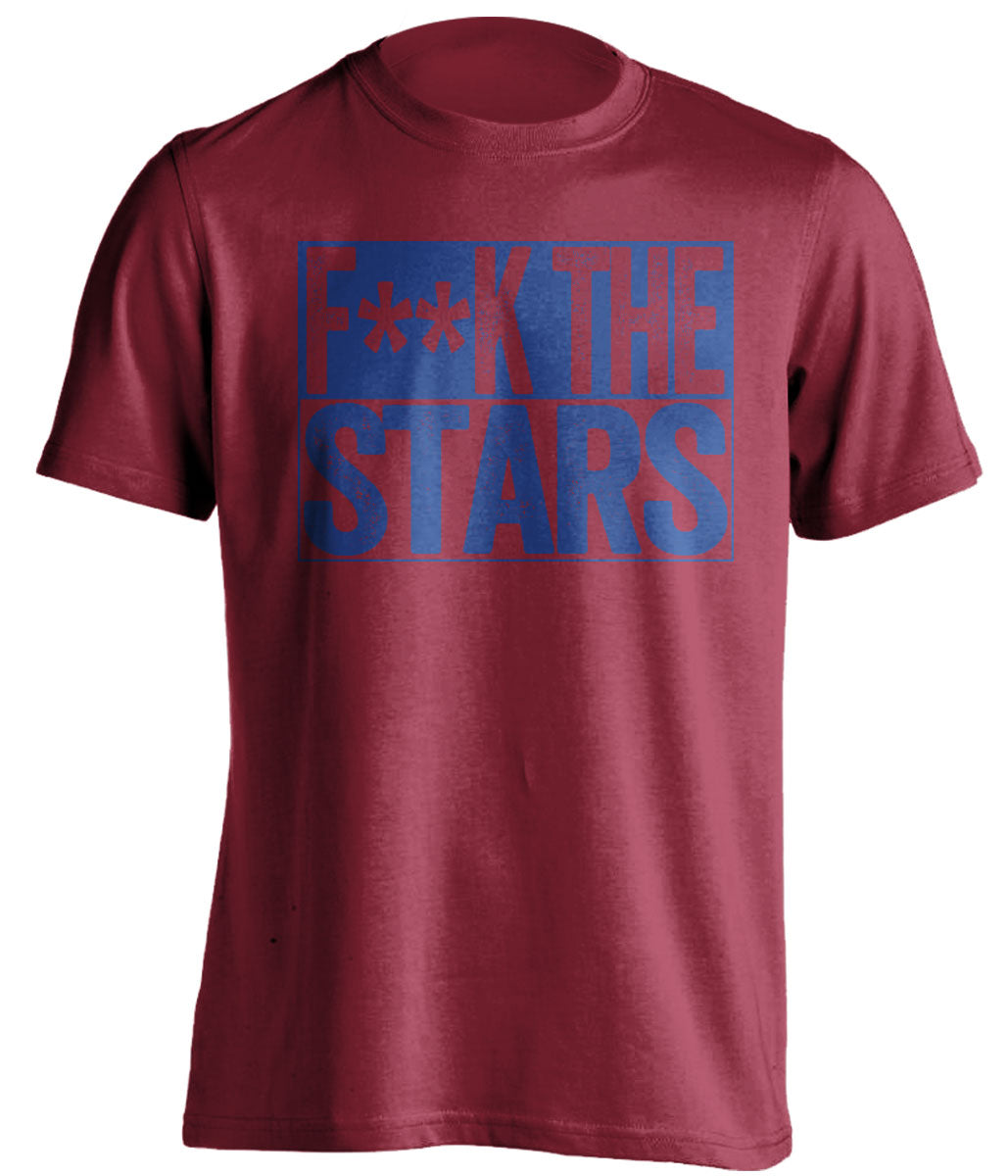 Fuck the Stars censored Haters red Tee for a Colorado Avalanche Fan Shirt by Beef Shirts