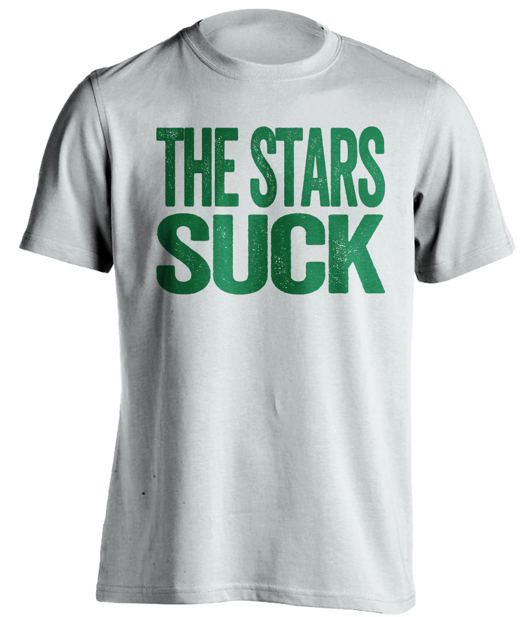 The Stars Suck white statement shirt for Minnesota Wild Fans haters gameday tee by Beef Shirts