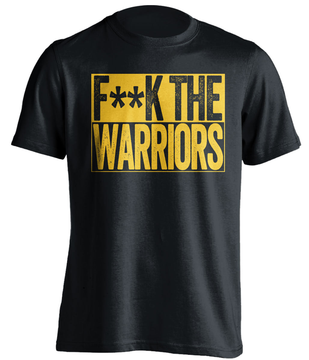 Fuck the Warriors Censored Black Box Logo Shirt for Los Angeles Lakers Fans by Beef Shirts