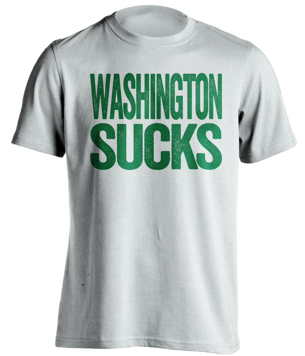 Washington Sucks White Statement Tee for Philadelphia Eagles Fans by Beef Shirts