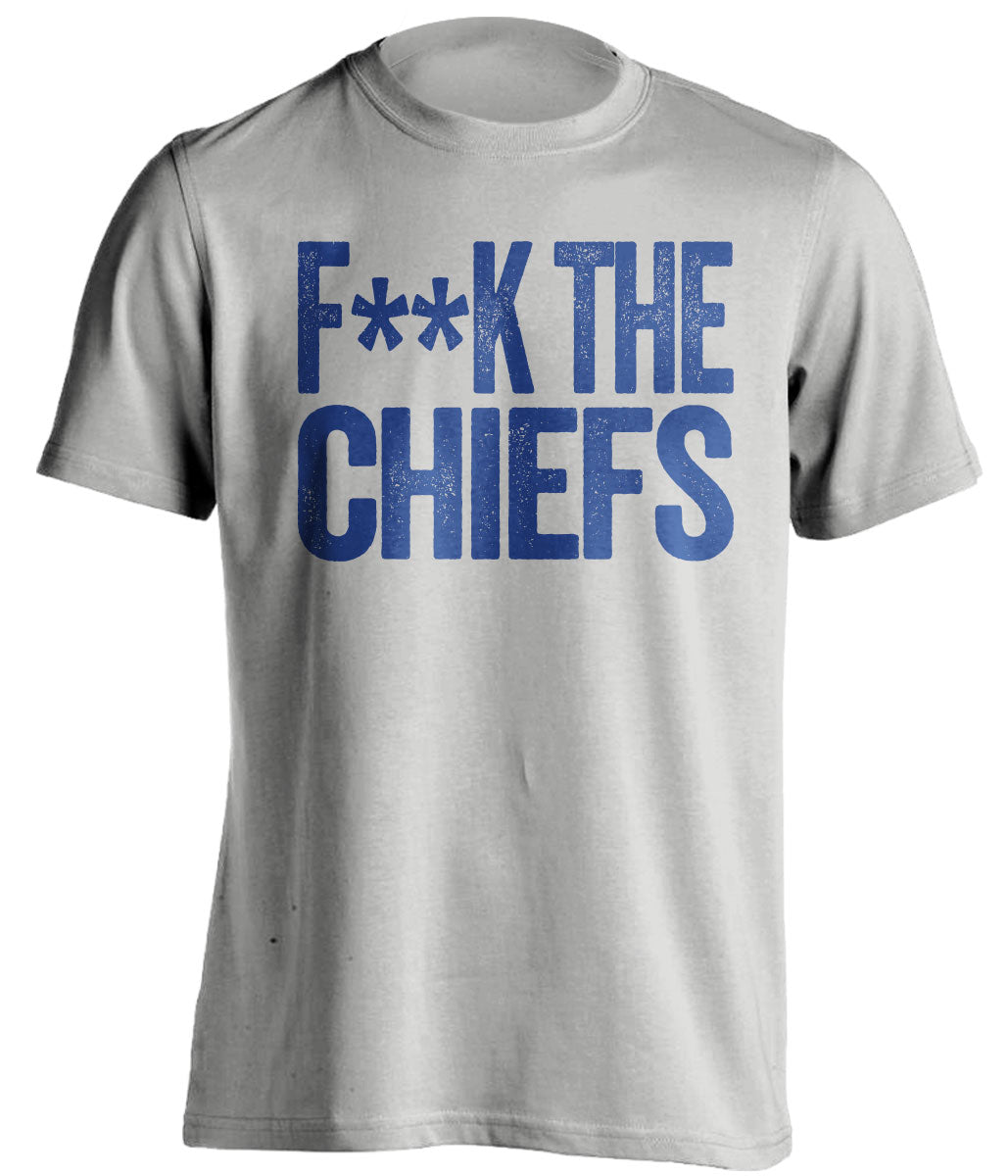 Fuck the Chiefs Censored grey statement tee for a Buffalo Bills Fan Shirt by Beef Shirts