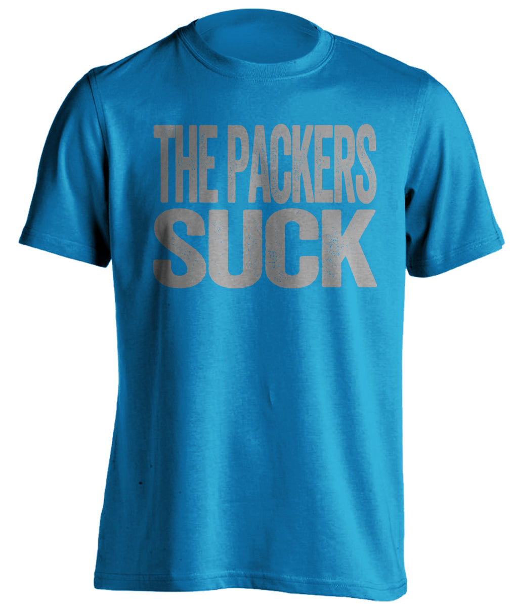 The Packers Suck - Detroit Lions Fan T-Shirt - Box Design - Beef Shirts