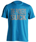 The Packers Suck - Detroit Lions Fan T-Shirt - Box Design - Beef Shirts