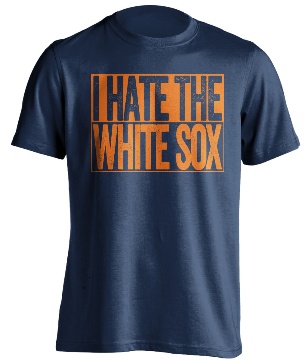 i hate the white sox detroit tigers fan blue shirt