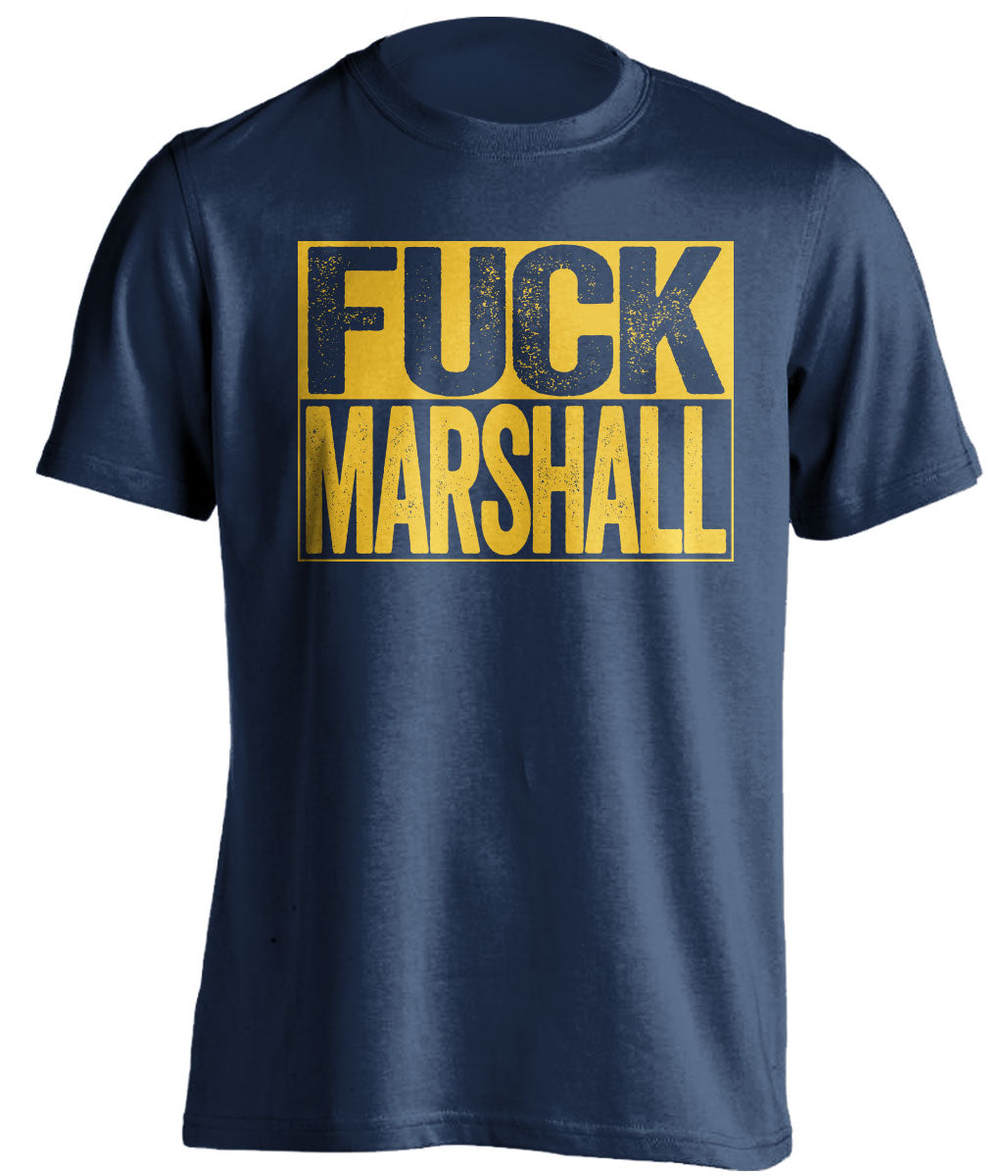 fuck marshall herd uncensored blue shirt for wvu west virginia mountaineers fan rivalry game