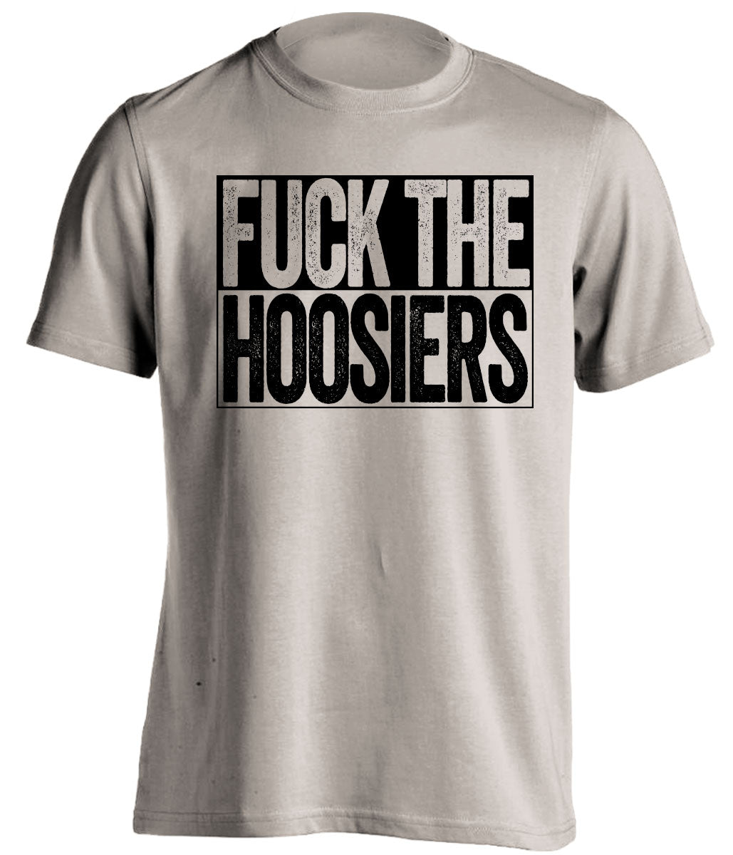 Fuck the Hoosiers Uncensored cream Shirt for Purdue Boilermakers Fans Shirt by Beef Shirts