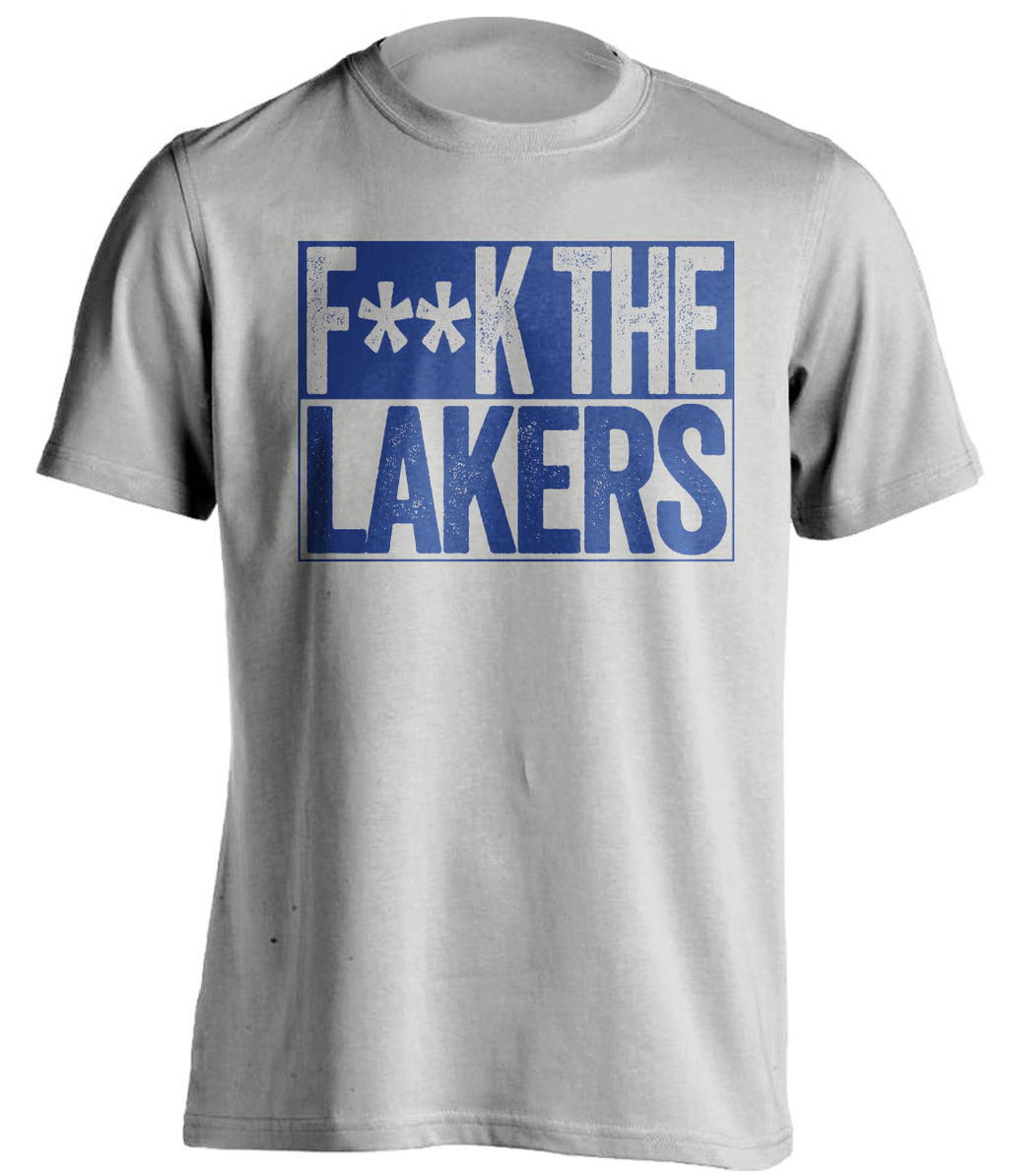 FUCK THE LAKERS - Los Angeles Clippers Fan T-Shirt - Box Design - Beef Shirts