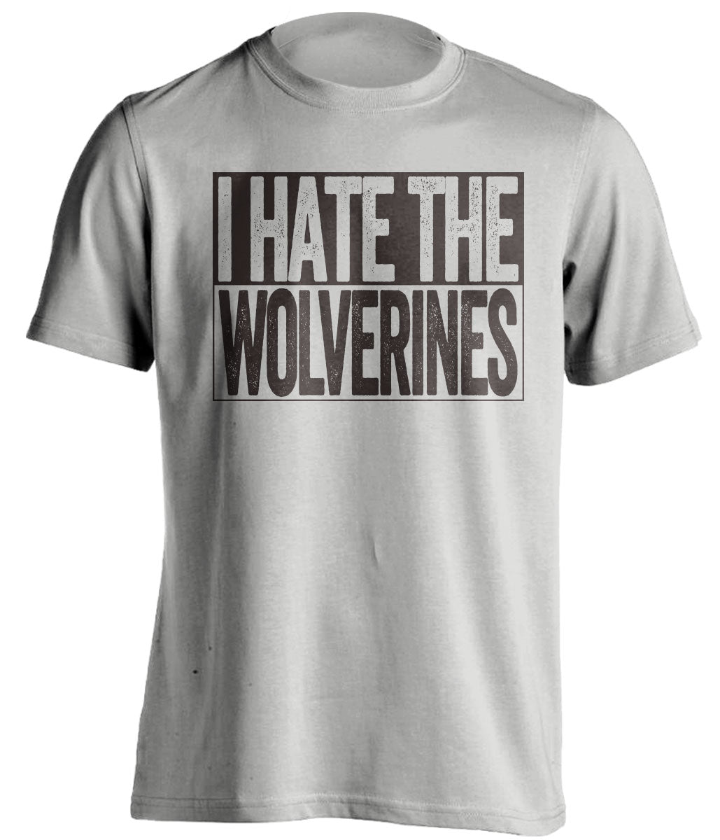 i hate the wolverines grey shirt for wmu broncos fans haters tee