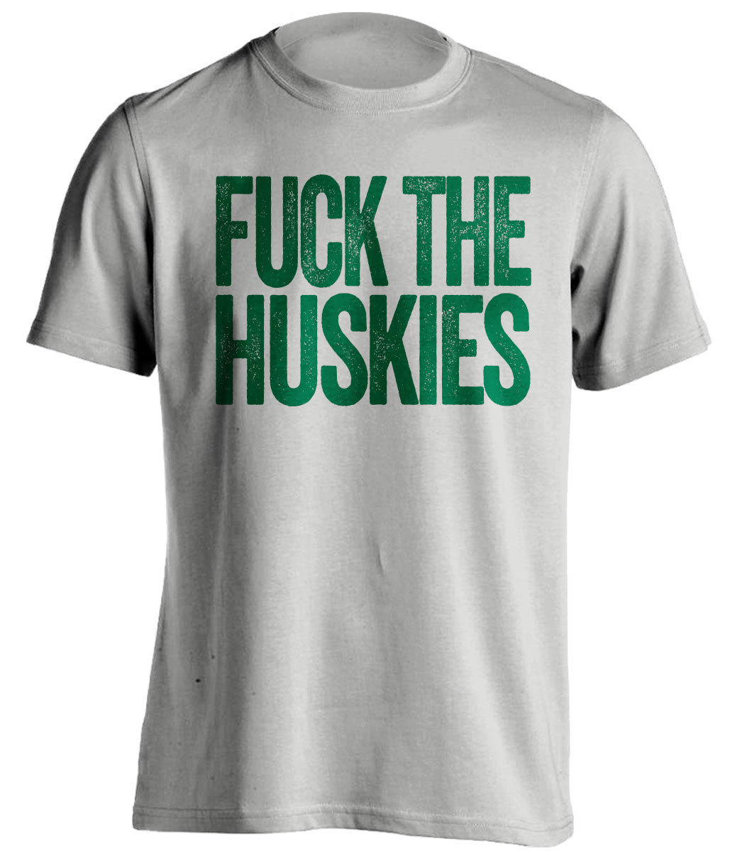 FUCK THE HUSKIES - Oregon Ducks Fan T-Shirt - Text Design - Beef Shirts